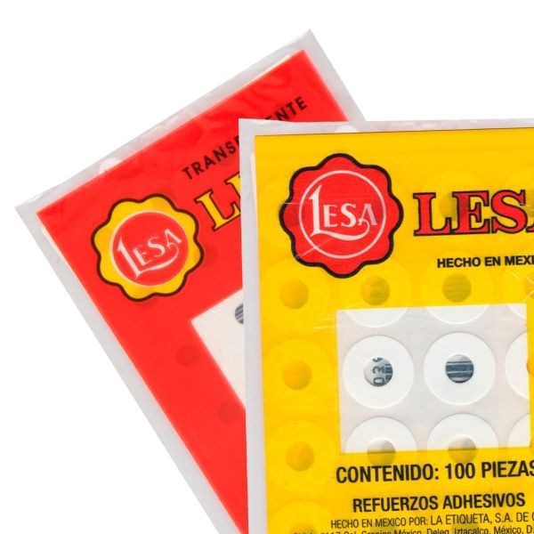 REFUERZOS ADHESIVOS LESA BOLSA C100 PZAS. E.10